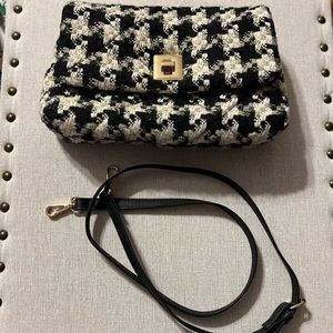 H&M CROSSBODY TWEED CLUTCH